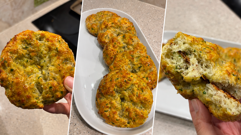 Spinach Cottage Cheese Bagels (Flat Bagels)