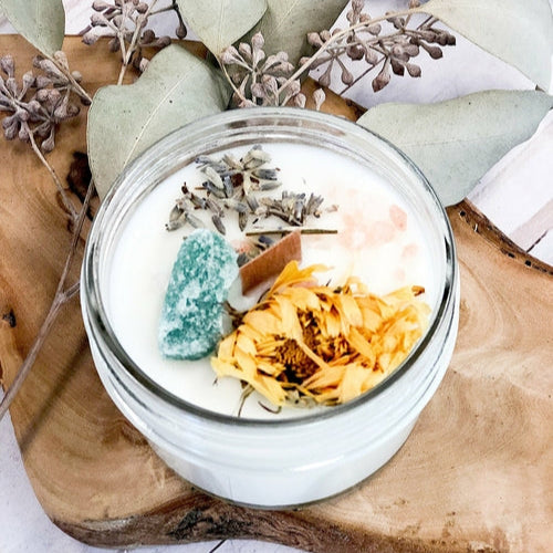 The Coziness & Clarity Crystal Soy Candle Set