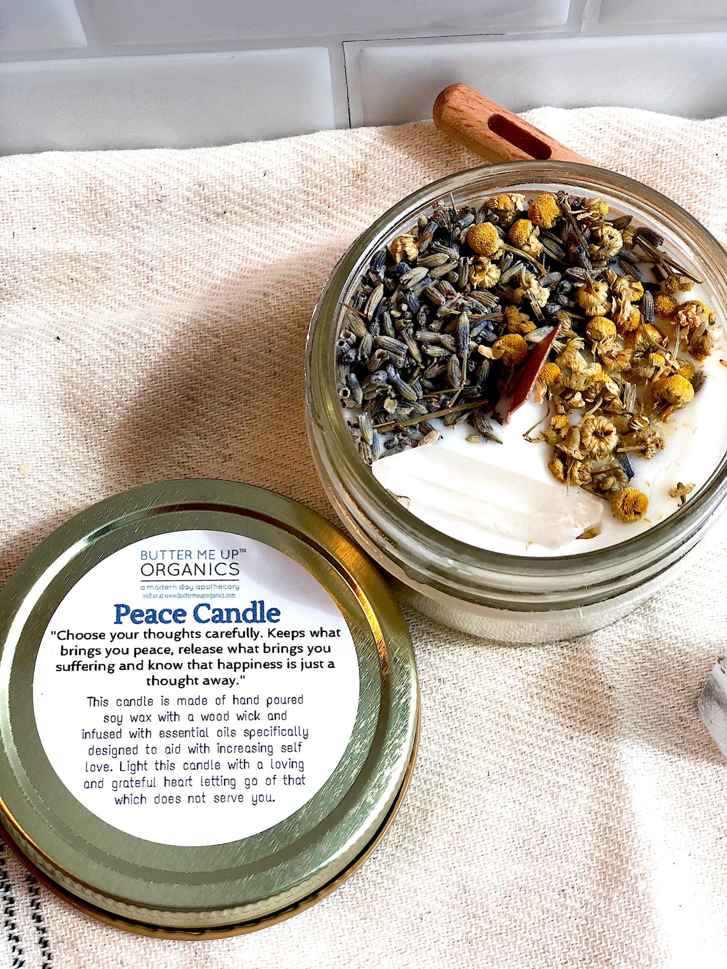 Peaceful Moments Crystal Soy Candle