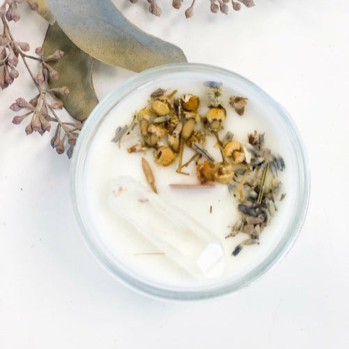 The Coziness & Clarity Crystal Soy Candle Set