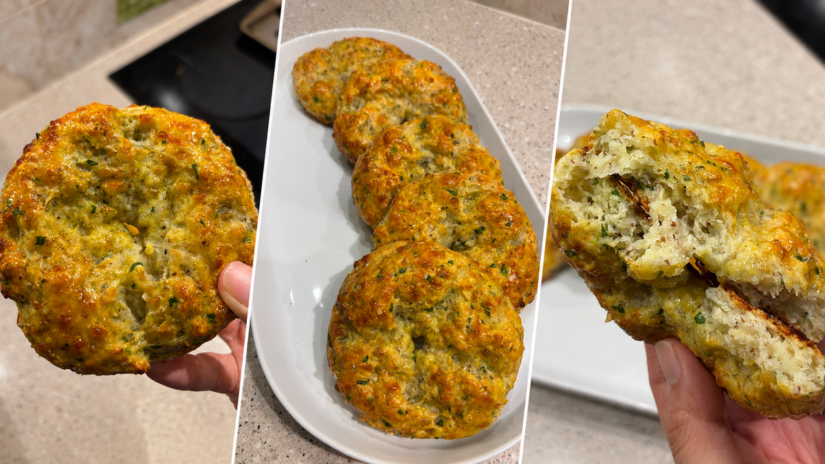 Spinach Cottage Cheese Bagels (Flat Bagels)