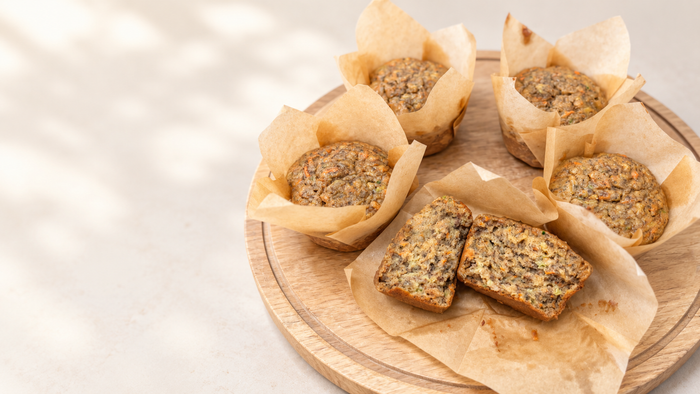 Carrot Zucchini Banana Muffins