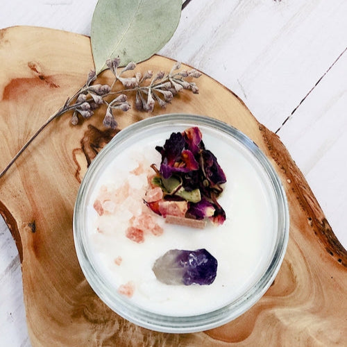 The Coziness & Clarity Crystal Soy Candle Set